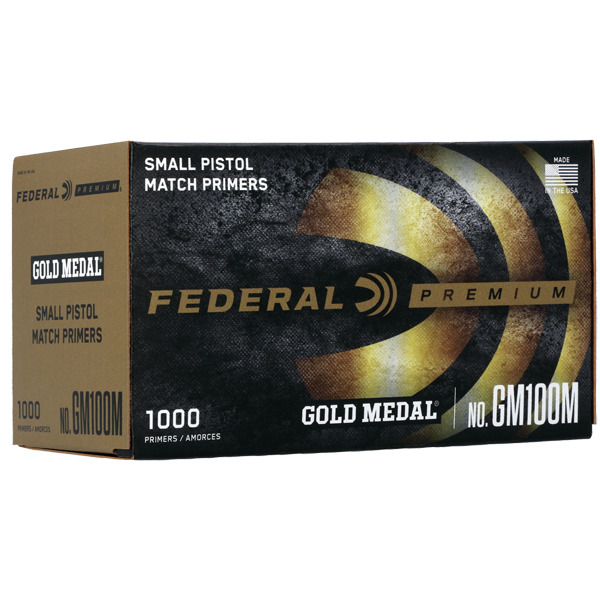 Federal Premium Gold Medal Small Pistol Match Primers #100M